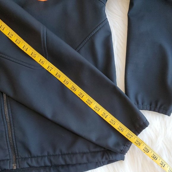 Columbia Mens Jacket M Black Blue Full Zip High Neck Oregon Beavers - Picture 9 of 12